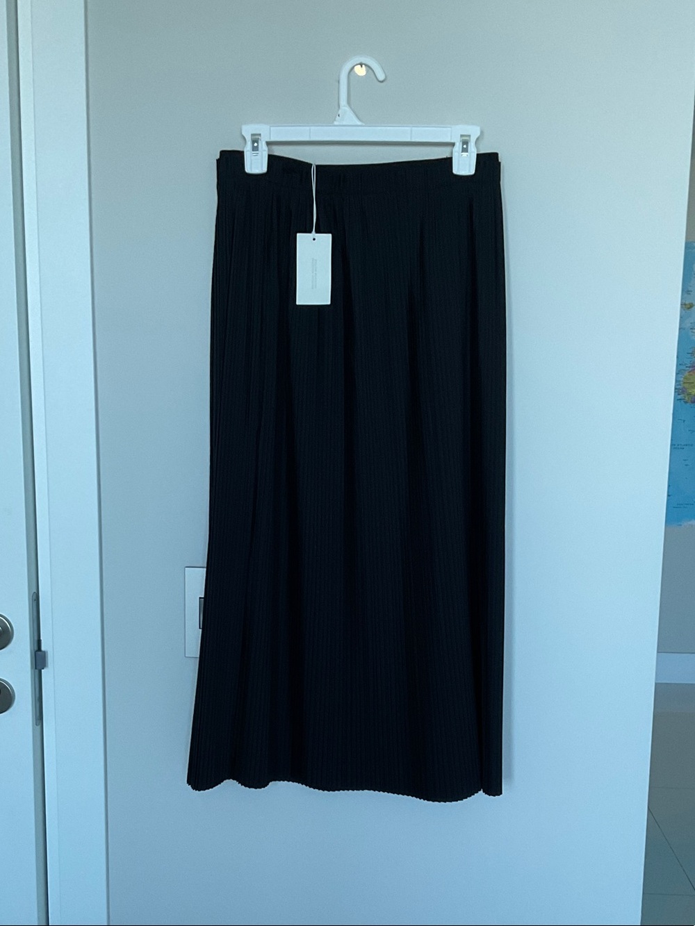 NWT Cos pleated black long midi skirt size 10